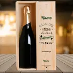Good Luck Finding Better Colleagues Personalised Single Champagne Box