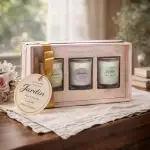 Tipperary Crystal Jardin Set of 3 Mini Candles