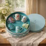 Tipperary Birdy Set of 6 Mugs In Hat Box