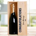 Congratulations Any Message - Personalised Single Champagne Box