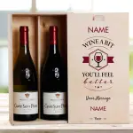 Wine A Bit, You'll Feel Better - Personalised Wooden Double Wine Box