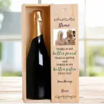 There's No Better Sister Any Photo And Message - Personalised Single Champagne Box