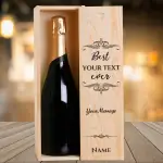 Best Any Title Ever Black - Personalised Single Champagne Box