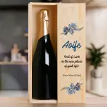 Any Name And Any Message Flowers - Personalised Single Champagne Box