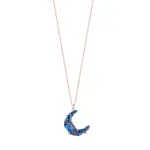 Tipperary Half Moon Sapphire Rose Gold Pendant