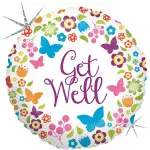 Get Well Butterflies Balloon