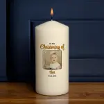 On The Christening Of Any Name And Photo - Personalised Candle