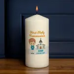First Holy Communion Boy - Personalised Candle