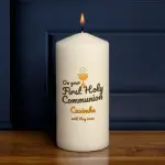 On Your First Communion Chalice - Personalised Candle