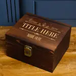 Personalised Any Title and Name - Wooden Boxed Whiskey Set