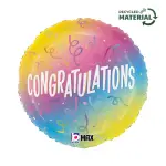 Congratulations Ombre Balloon in a Box