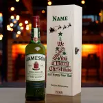 We Whiskey You a Merry Christmas - Personalised Whiskey Wooden Box