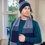 Men's Knitted Hat & Scarf Set in Gift Box