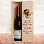 This year I have the best gift ever - Personalised Wooden Single Wine Box