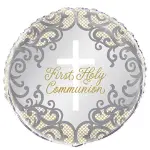 First Holy Communion Balloon in a Box - Pink, Blue or Silver