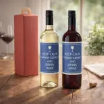 Keep Calm Personalised Wine