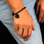 Love Heart Bracelet Chain Bangle (Three Colours)