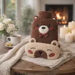 Cute & Cosy Animal Hot Water Bottle & Eyemask
