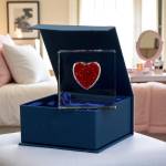 Red Diamante Heart Paperweight