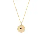Tipperary Crystal Soleil Sun & Moon Disc with Cz Pendant Gold