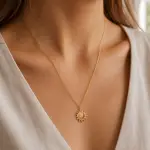 Tipperary Crystal Soleil Sun, Moon & Star Long Pendant Gold