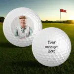 Any Photo & Text Personalised Golf Ball - Set of 3 Balls