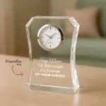 Personalised Small Optic Crystal Clock