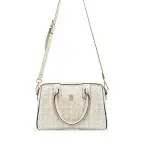Tipperary Crystal Monogram Barrel Bag Ivory