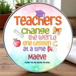 Teacher Personalised Round Sweets Tin