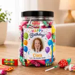 Any Photo Happy Birthday - Personalised Sweets Jar