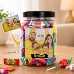Photo to Caricature - Personalised Sweets Jar