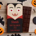 Happy Halloween Vampire Personalised Chocolate Bar 90g