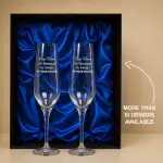 Personalised Champagne Glasses – Set of 2 in Luxury Gift Box