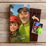 Photo to Caricature - Personalised Chocolate Bar 90g