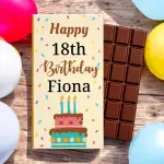 Happy Birthday Name & Age - Personalised Chocolate Bar 90g