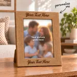 Personalised Engraved Photo Frame - French Oak Effect