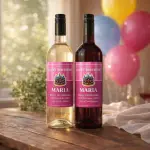 Birthday Cake Design Personalised Wine