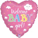 Welcome Baby Girl Balloon in a Box