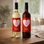 Love Heart Personalised Wine