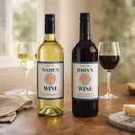 Male Caricature Personalised Wine