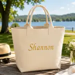 Embroidered Canvas Deck Bag