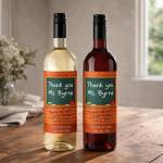 Thank You Teacher Personalised Wine