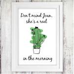 Cactus in the morning Poster
