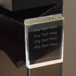 Crystal Engraved Book Ornament