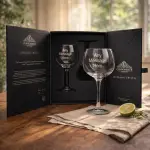 Any Message Personalised Set of Two Gin Glasses in Gift Box