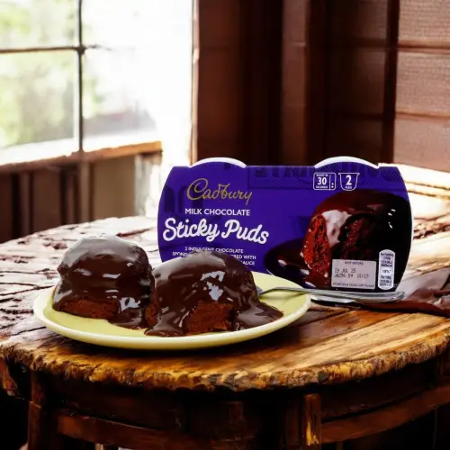 Cadbury Chocolate Sticky Puddings 95g Twin Pack