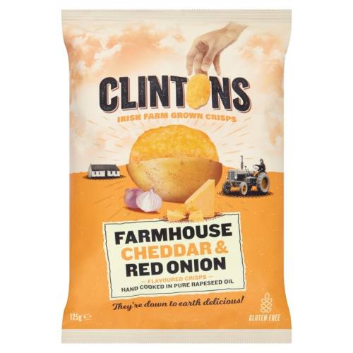 Clintons Farmhouse Cheddar & Red Onion 125g
