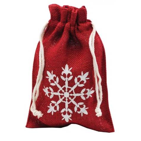 Farmhouse Choc Chip Orange Biscuits in Snowflake Hessian Bag 125g