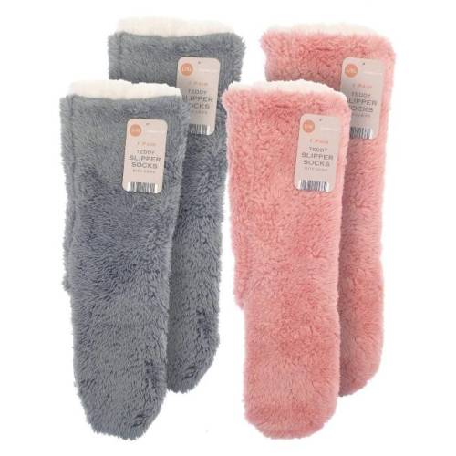 Teddy Fleece Sherpa Lined Slipper Socks