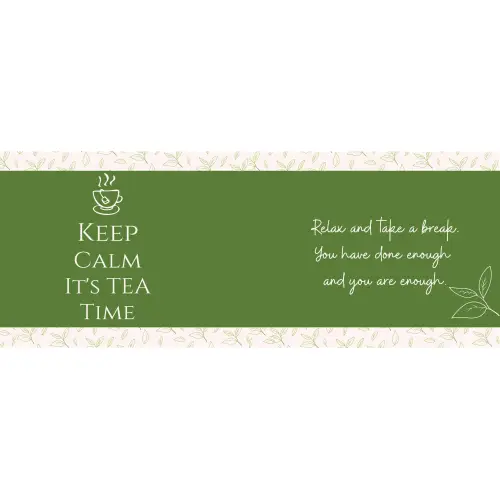 Keep Calm It's Tea Time Sublimation Mug 11oz